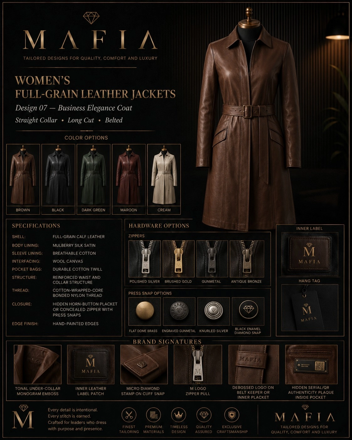 Women's Business Elegance Coat — Design 07