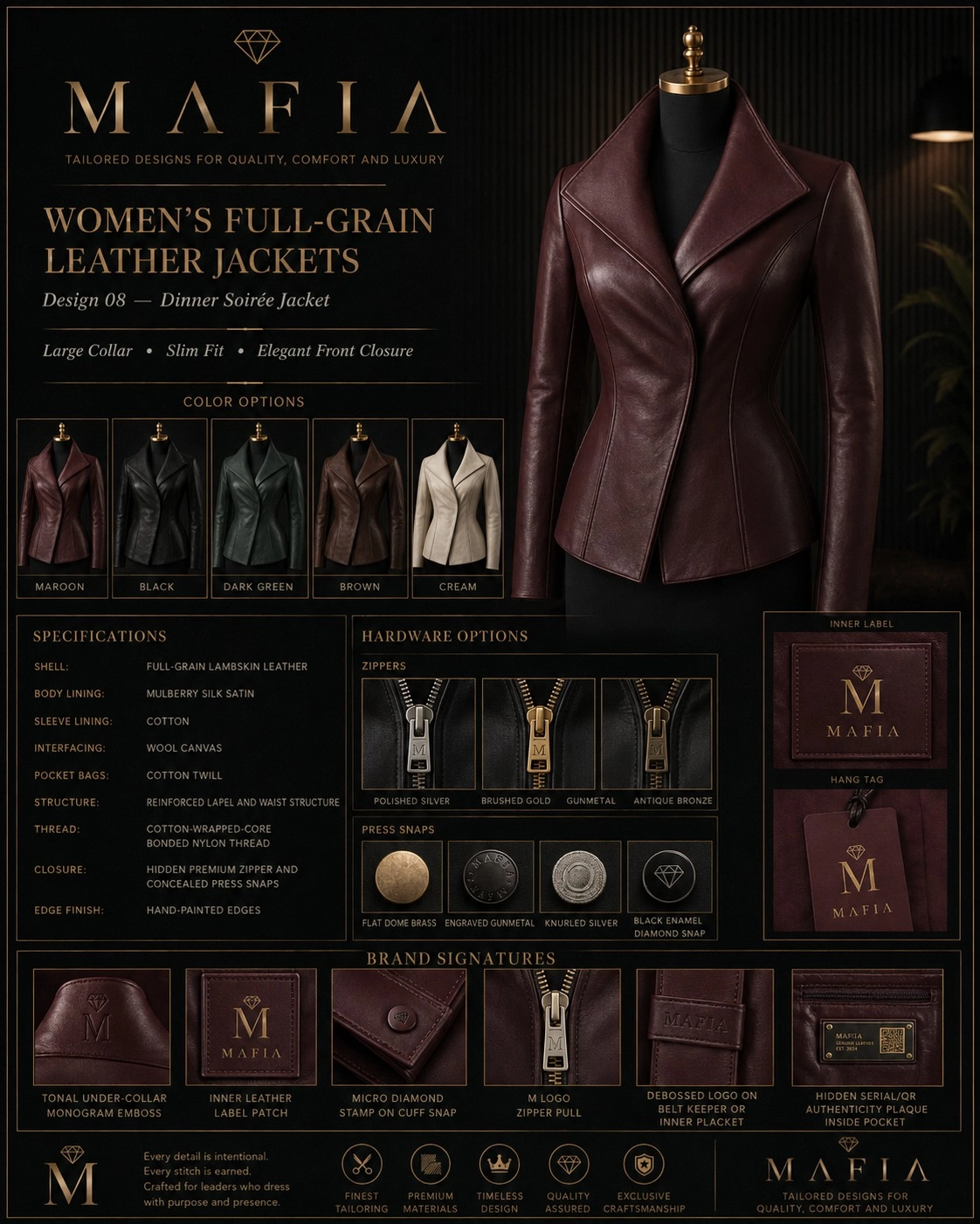Women's Dinner Soirée Jacket — Design 08